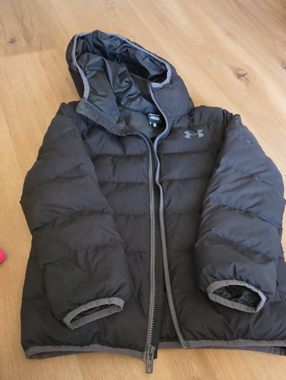 Under Armour Kids Black Hooded Puffer Coat